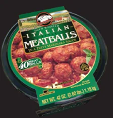 Specialty heat-and-serve Italian meatballs product